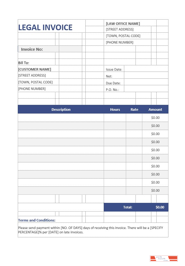 Legal Invoice PSD template
